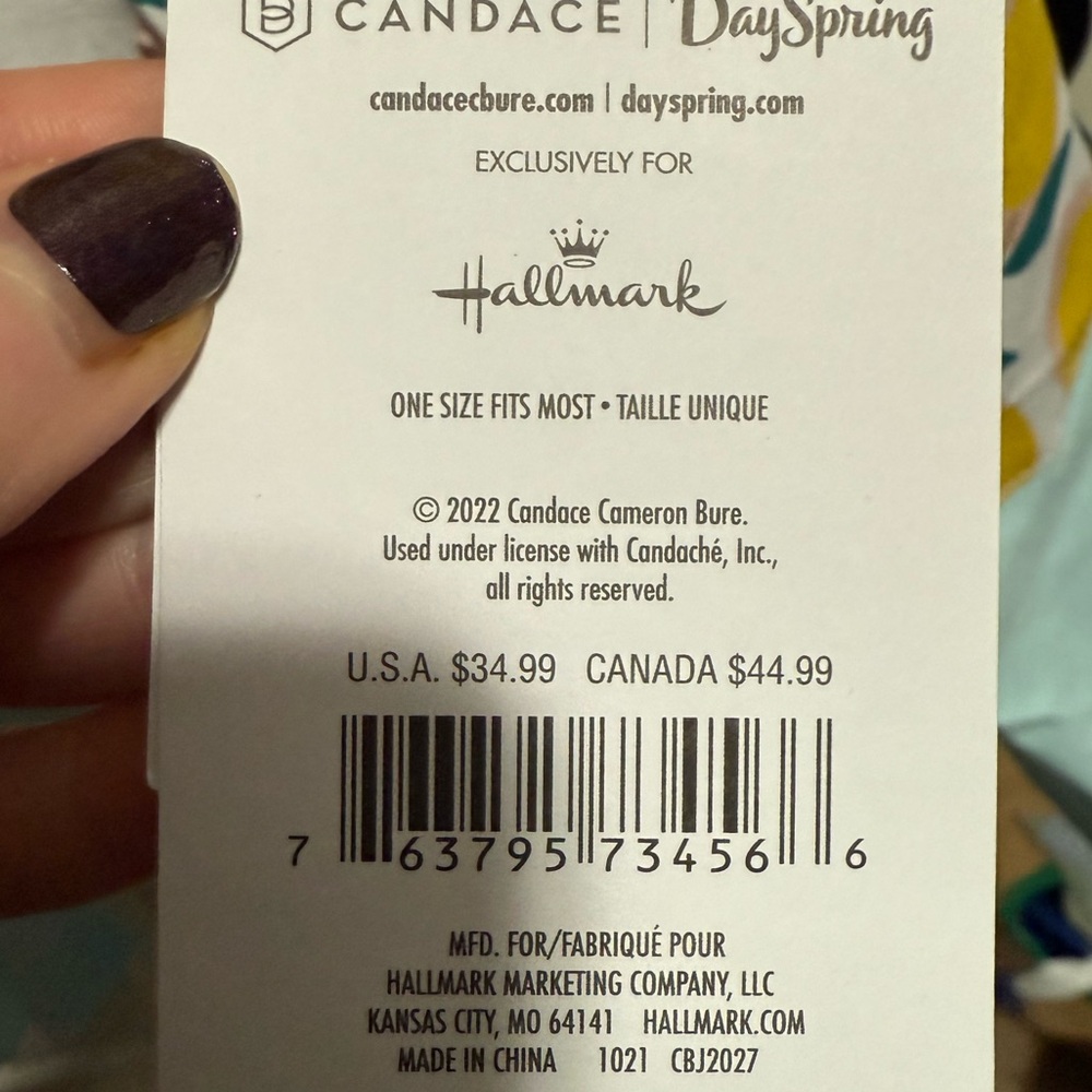 Hallmark Candace Cameron Bure Dayspring Making Memories Lemon Print Apron - Picture 4 of 5
